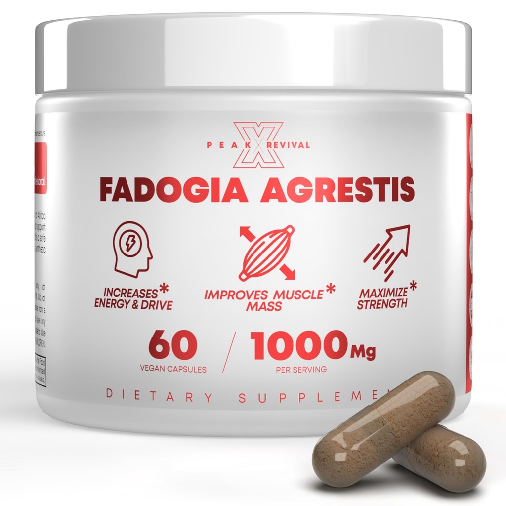 Fadogia Agrestis 1000mg Per Arama - Enerji, Athletic Performans ve Kas Mass'i artırmak için Potent Tür - Tamamlar, ABD'de (60 Capsules)