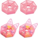 Haftalık Pill Organizer Büyük 7 Gün Pill Box Organizer Günlük Tıp Vakasını Vitamin Balık Yağı Pills Supplements Arthritis Friendly
