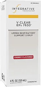Bütünleştirici Tedaviler V Clear EPs 7630 - Throat, Nasal & Bronchial Irritations - Upper Respiratory & Lung Support For Common Cold for Children and Yetişkinler - Cherry, 4 oz