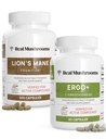 Gerçek Mushrooms Ergothioneine (60ct) ve Lions Mane (300ct) Sche with Shiitake and Oyster Mushroom Extracts - Longevity and Cognition - Vegan, Gluten Free, Non-GMO - Natural Support for Health Aging