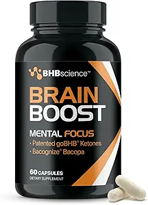 Focus için beyin ATM Supplement - Klinik olarak Nootropics Brain Support Supplement with Bacopa Monnieri & Patented goBHB for Cognitive Support - 3rd Party Tested (30 Hizmet)