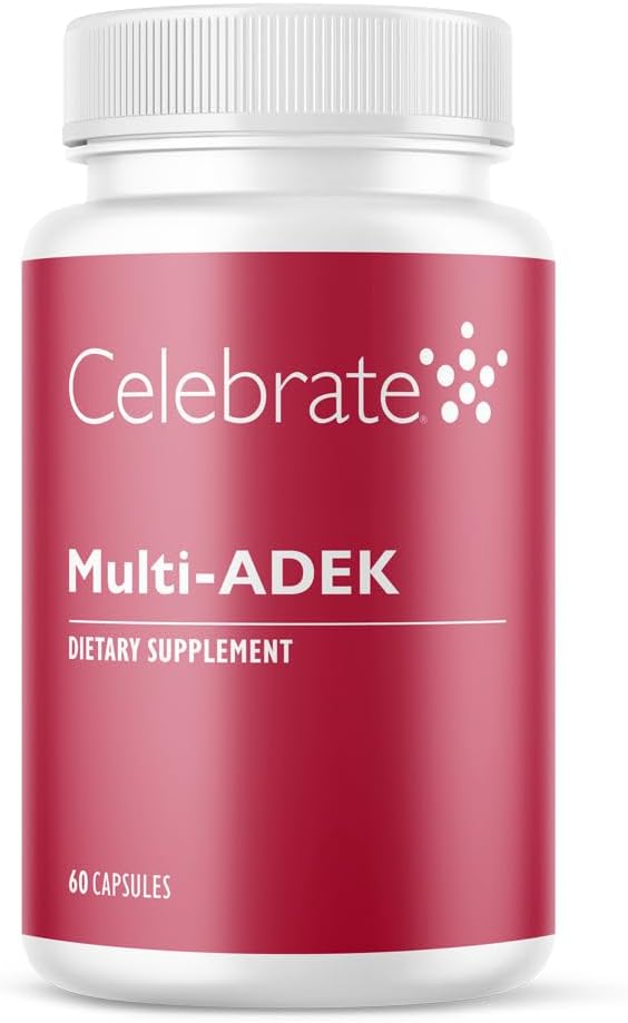 Çok ADEK, Iron Free - Daily Bariatric Multivitamin, Yüksek Vitaminler A, D, E, K & B12 Duodenal Anahtar Cerrahi Hastaları için (60 Capsules)