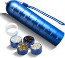 Haftalık Pill Organizer, 7 Gün Ekstra Büyük Kapasite Pill Box Case, Pill Holder Konteyner, Su Supplements, Vitaminler, Fish Oil and Medicine (Mavi)