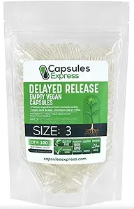 XPRS Nutra Gecikme 3 Boş Kapsüller - 100 Kont Clear Boş Vegan Capsules - Vejetaryen Pills DIY Sebze Capsule - Veggie Gel Caps For Do-It- Yourself Supplements