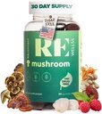 Super Mushroom Gummies I Sugar Free Organic Daily I Chaga Cordyceps Lions Mane Maitake Shiitake Türkiye Tail Reishi | Supplements for Cognitive & Immune Support Focus Energy Stress Mood