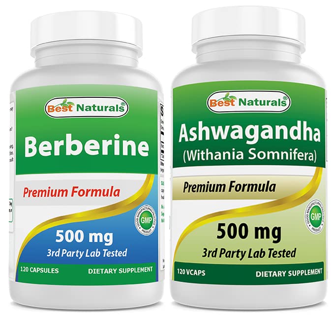Best Naturals Βερβερίνη 500mg & εκχύλισμα Ashwagandha 500 Mg