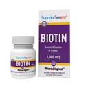 Üstün Kaynak Biotin 1000 mcg. Under The Tongue Quick Dissolve MicroLingual Tablets, 100 Kont, Sağlıklı Saçları Destekler, Cilt ve Çiçek Büyümesi, Enerji Metabolism, Non-GMO