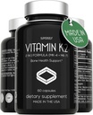 K2 Capsules 100 mcg - Vitamin K Kompleksi MK-7 & MK-4-60 Capsules - VIT K2 1 Formula High Strength Supplement MK7 MK4 - ABD'de Made - Vegan & Non-GMO