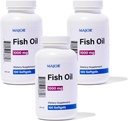 MAJOR Omega-3 Fish Oil - Fish Oil Supplement 1000 mg - 100 Softgels (3-Pack)