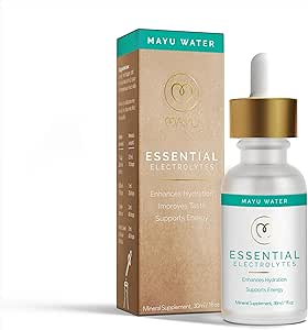 MayU Electrolyte Water Drops - Hızlı Apsiyon Mineralsi Su İçmek İçin Düşüyor, Hydration Essential Minerals Mix - 100% Pure Natural Minerals, Dehidr çözümü, Sugar Free Electrolytes -30 ml (1)