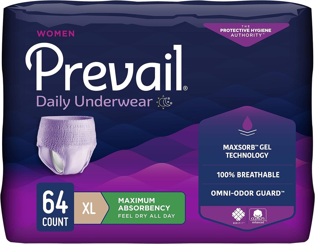 Prevail Proven | X-Large Pull-Up | Womenâ €TMs Incontinence Koruyucu Underwear | maksimum Absorbency | 64 Count
