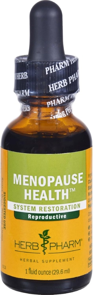 Herb Pharm Menopause Health Liquid Herbal Formula Fiziksel ve Duygusal Destek için - 1 Ounce