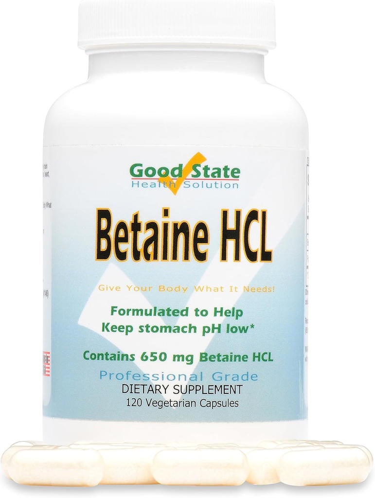 Καλή κατάσταση - Betaine HCL - (120 κάψουλες λαχανικών)