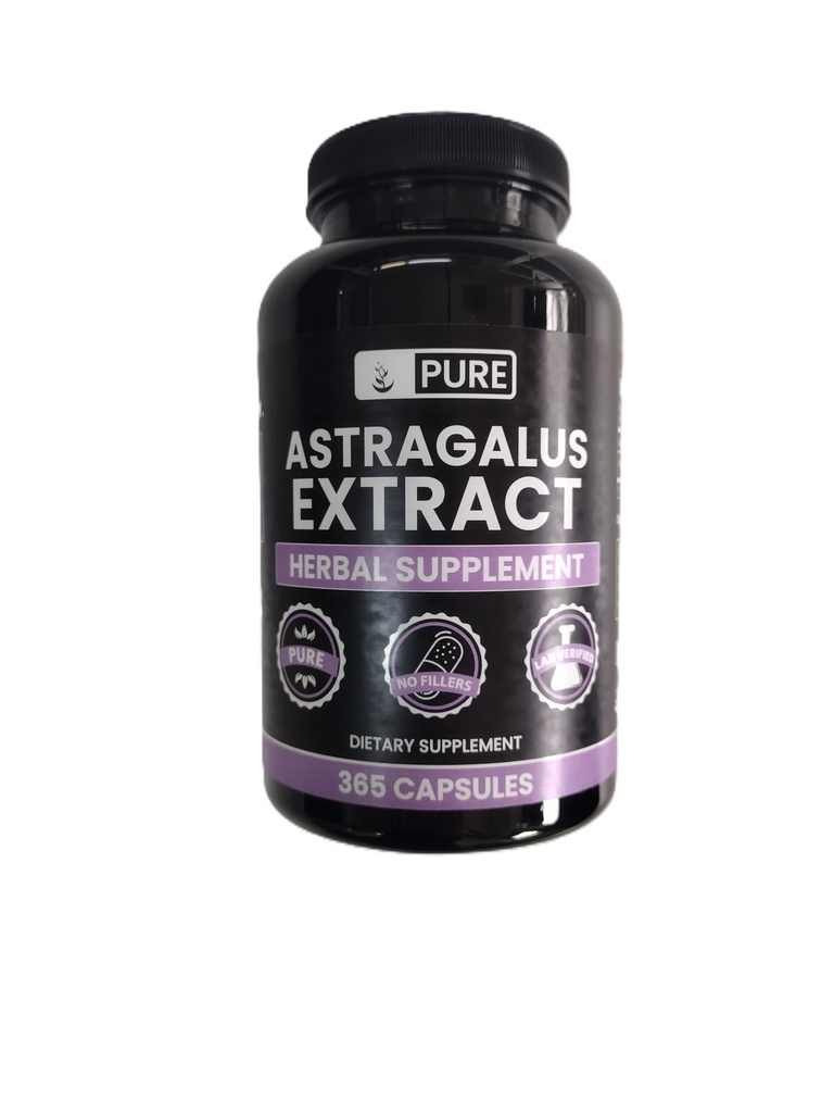 Pure Original Materialss Astragalus (365 Capsules) Magnezyum Or Rice Fillers, Always Pure, Lab TY