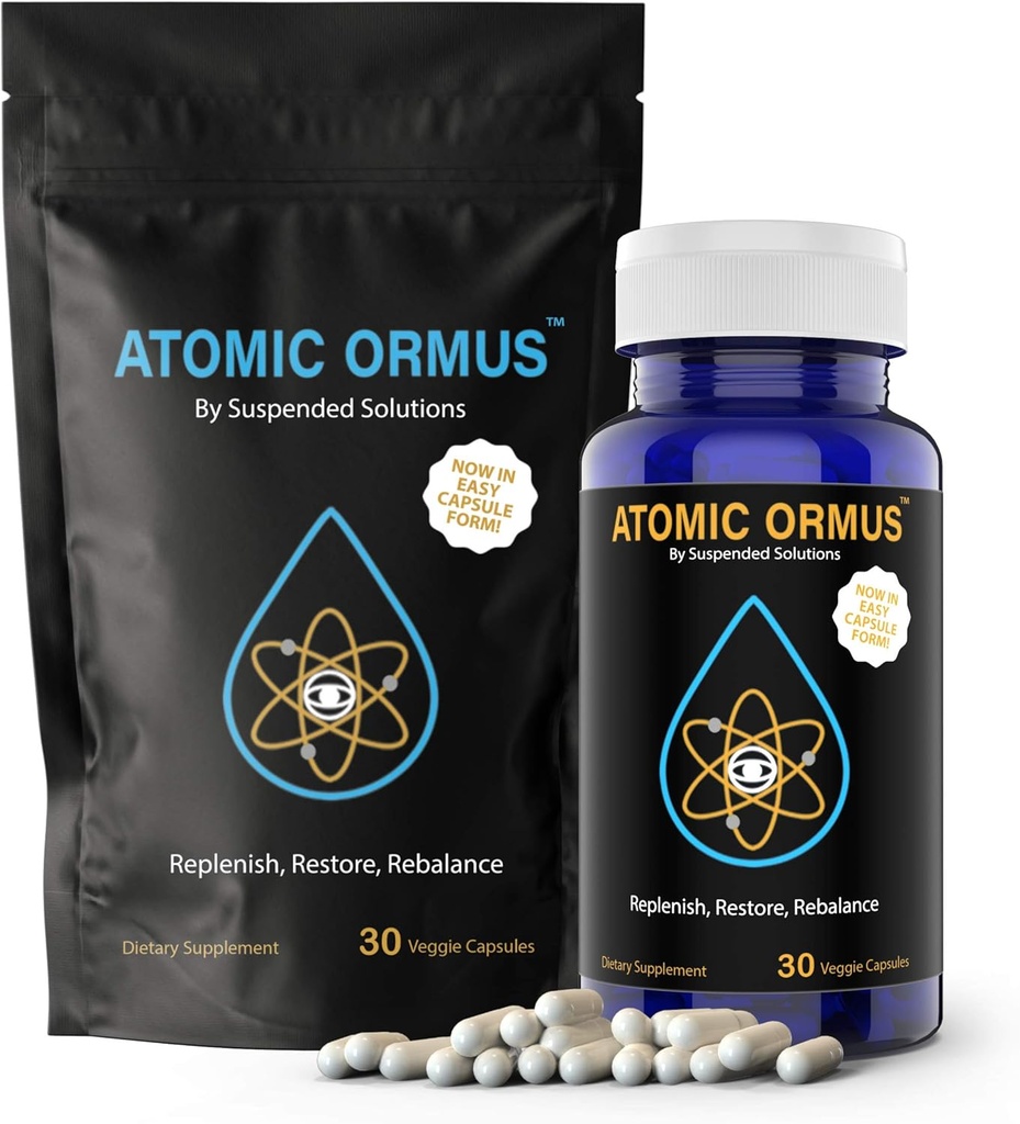 Atom ORMUS - Capsules - MONATOMIC Gold Capsules -% 100 Pure ORMUS Toz - 100% Vegan - ormus Gold, monatomik Gold, (30 Capsules)