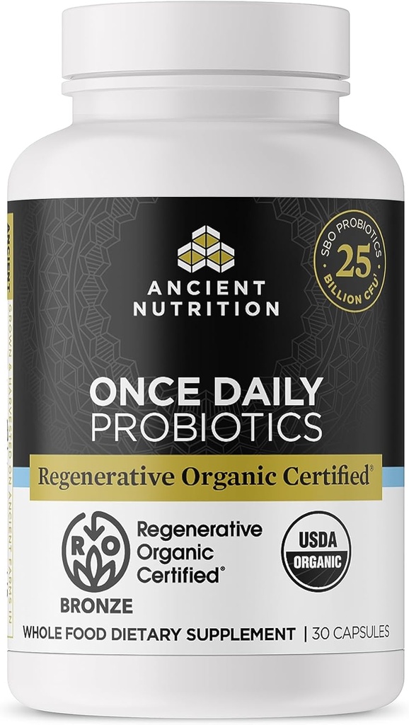 Eski Beslenme Rejeneratif Organik Onaylı Probiyotikler, Daily Probiyotikler Bir Kez, Sağlıklı Digestion ve Immune System Function Support, 25 Milyar CFUs* Per Service, 30 Numara Count Count Count
