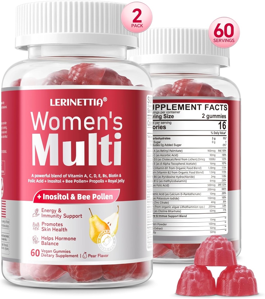 Kadınların 50+ Çokvitaminleri, A vitamini, C, D3, E ve çinko, Vegan Sugar Free 120 Kont