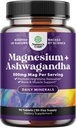 Pure Calm Relaxing Magnezyum Glycinate Supplement with Ashwagandha - For Magnezyum Stress Support & Rest Ease for Yetişkinler - High Abxia Tabletleri Bone Support & Muscleamps - 90 Count Count