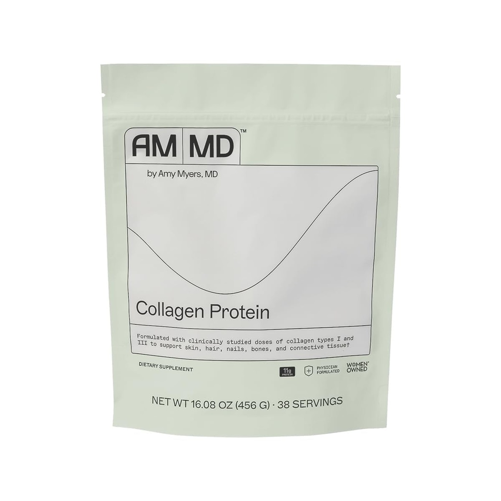 Amy Myers MD Collagen protein Toz - Tip 1 & 3 Collagen - Bovine Collagen Sağlıklı Saç, Skin & Nails - Gluten-Free, Dairy-Free & Non-Soy - 16.08 oz (38 Hizmet)