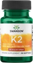 Swanson Φυσική βιταμίνη K2 (Menaquinone-7 από Natto) 50 mcg 30 Sgels (1 Συσκευασία)
