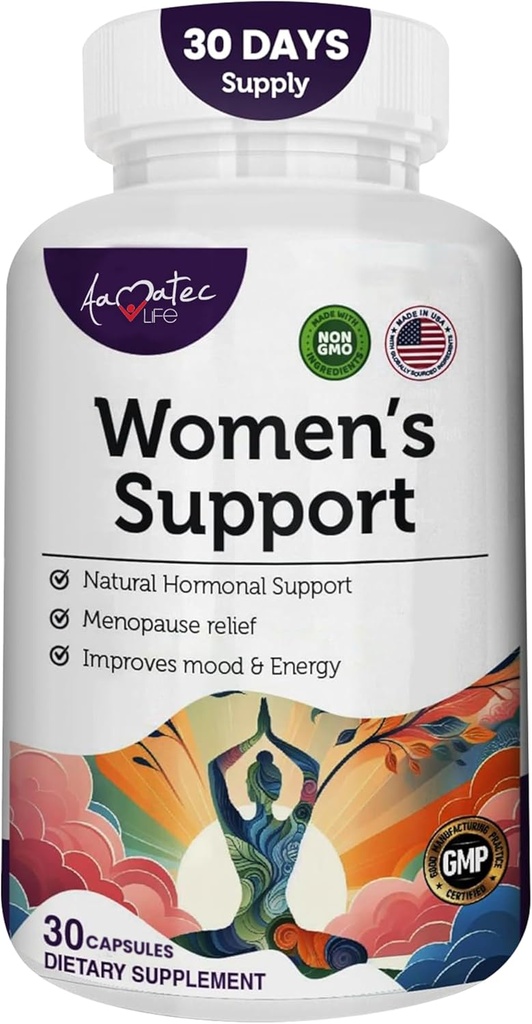 Kadın Destek Supplement- Natural Hormon Yönetmeliği- Menopause Support Supplement- Estrogen Rich Supplement- Active Materialss Pills to Help Hormons Non-GMOMOV