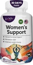 Kadın Destek Supplement- Natural Hormon Yönetmeliği- Menopause Support Supplement- Estrogen Rich Supplement- Active Materialss Pills to Help Hormons Non-GMOMOV