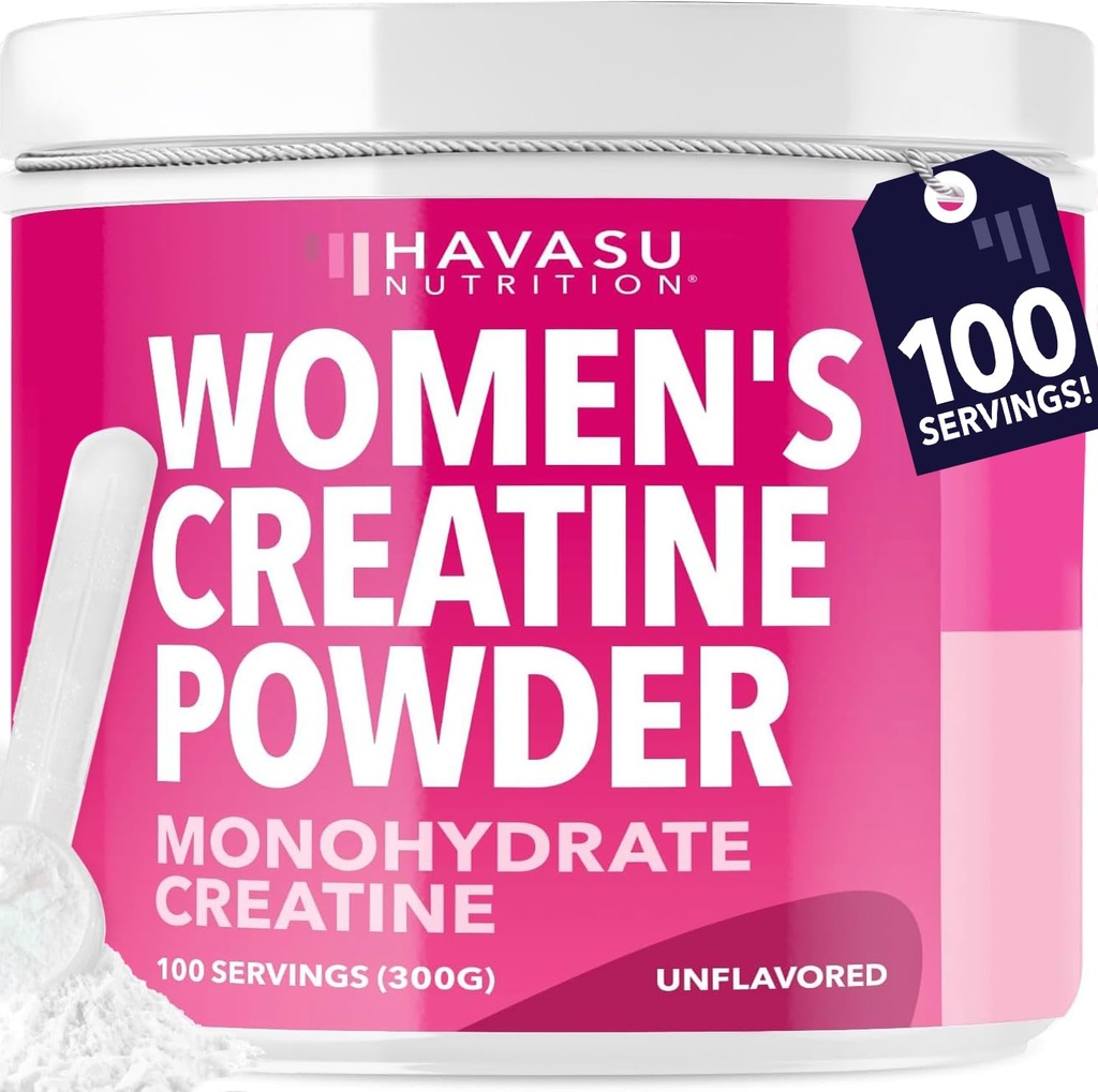 Kadınlar için Kretine - Kadınlar için formüle edildi - 3g Micronized Kretine Monohidrat Per Enerji, Lean Muscle Mass ve Ruh Clarity - Unflavored, Vegan, Non-GMO, 100 Hizmet