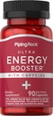 Piping Rock Energy Supplement with Caffeine | 90 Capsules | Quick Release Energy Booster Pills | Non-GMO, Gluten Free Formula