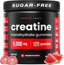 NutraChamps 120 Tinatine Gummies for Men & Women - 5g Sugar Free Chewable Kretine Monohidrat Gummies - Destekler Protein Synthesis, Kas Recovery & Workout Performans Performansı