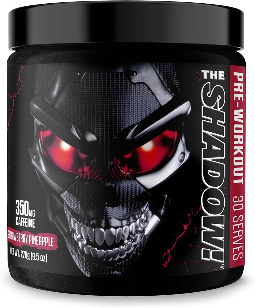 JNX SPORTS The Shadow! 350 mg of Caffeine Hard Core Preworkout - Strawberry Pineapple 30 Hizmetler | Elektrikli Enerji, Ruh Odası ve Erkekler için Süper Insan Güçlü