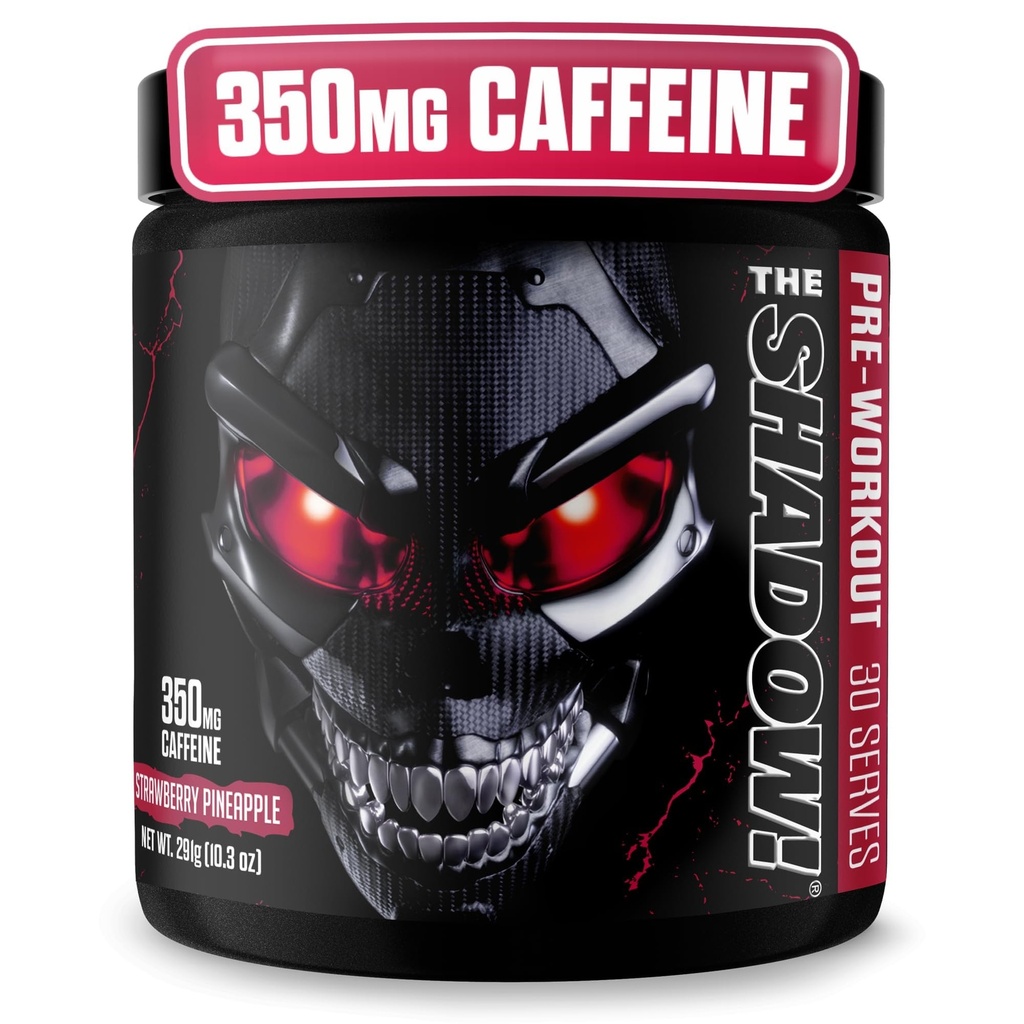 JNX SPORTS The Shadow! 350mg Caffeine Hard Core Preworkout - Φράουλα Pineapple 30 Υπηρεσίες 