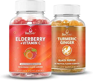 Immune Support, Mobility Support, Sağlıklı Kemikler ve Dişler için Canlı Yaşlı Vitamin C + Turmeric Sche