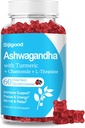 Ashwagandha Gummies with L-theanine, Ashwa Root Supplement Gummy for Women Men, 60 Mixed Berry Flavored Gummies