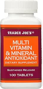 Trader Joe'nun Çok Vitamin & Mineral Antioksi 100 Tabletleri