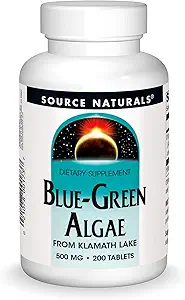 Πηγή Naturals Blue Green Algae από τη λίμνη Klamath - συμπλήρωμα Algae Superfood, 500 mg - 200 δισκία