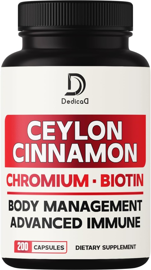 13in1 Ceylon Cinnamon Capsules - Chromium Picolinate, Biotin, Grape Seed, Elderberry & More