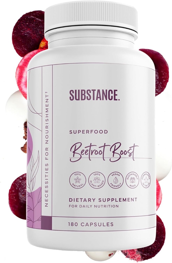 Σουίτα. Κάψουλες Beetroot Boost - 4500mg ανά Σερβίρισμα, 30 Ημέρες Κάψουλες Beet Root Supply – Beets Supplement with Vitamin-C & Manganese – Natural Nitric Oxide & Energy Booster Beet Root Powder – USA