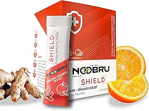 Noobru Shield C Toz ve Ginger ile - Mükemmel Sağlık Durumları için Immune System Alert - Vücutınız için Vitaminler - Sharp Concentration ve Quick Minds için Hiçbirotropic Food Supplements