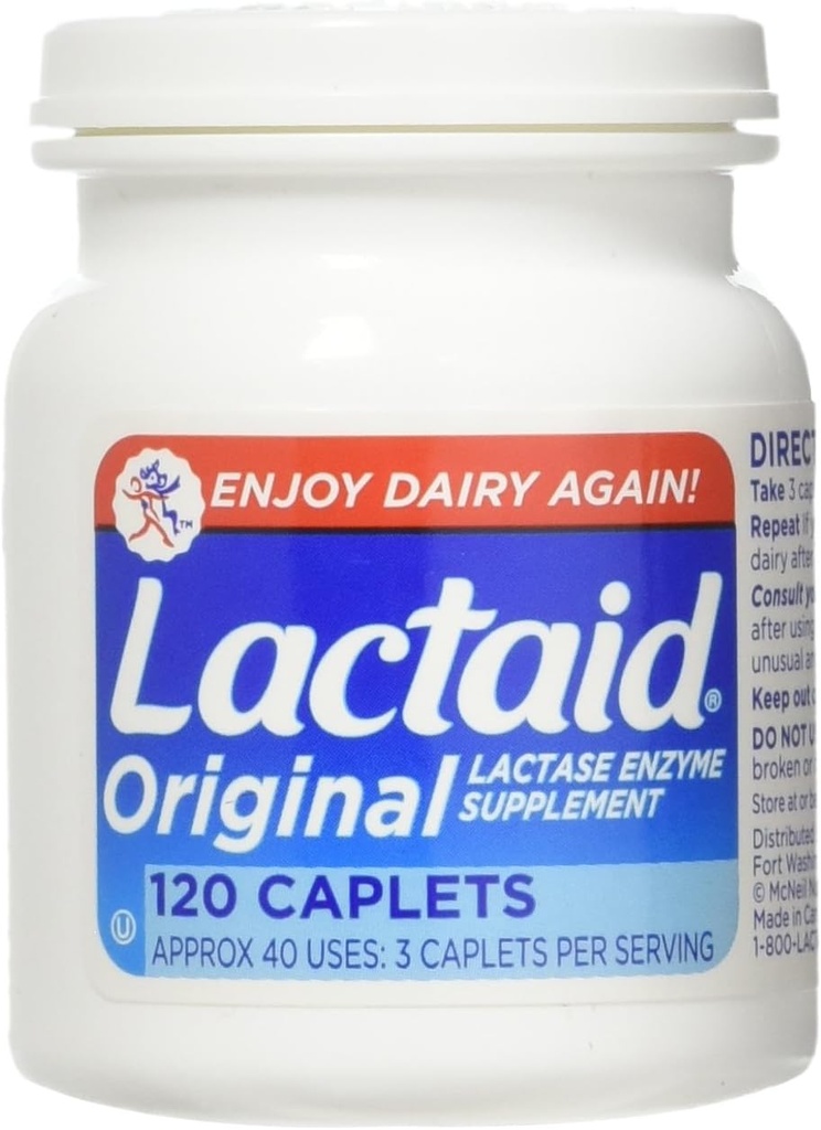 LACTAID αρχικό καπάκια 120 ea (Συσκευασία 3)