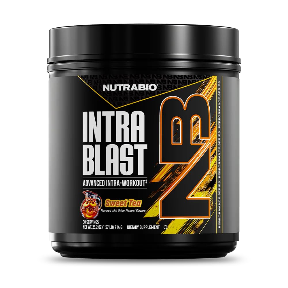 NutraBio Intra Blast Bcaa Tozlu Asit Supplement, Electrolyte & Hydration Blend, Intra, Pre Workout & Muscle Recovery, 20g Eaas Acids Toz, 5g Glutamine- Sweet Tea, 30 Servis