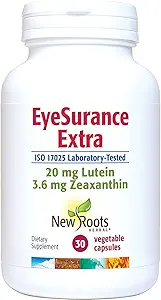 New Roots | Eye Supplement with Bilberry, Lutein, Zeaxanthin ve Multi-Vitamins, Naturopathic Doktorlar (30 Capsules) ile Tasarlanmış