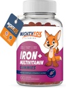 Iron Gummy Vitamins for Kids & Teens – Tapioca Based - Best Tasting - Non-GMO - Gluten Free - Vegan - Chewable Iron Supplement w/Vitamin A, C, B3, B5, B6, B12, Folic Acid, Biotin & Zinc 100ct