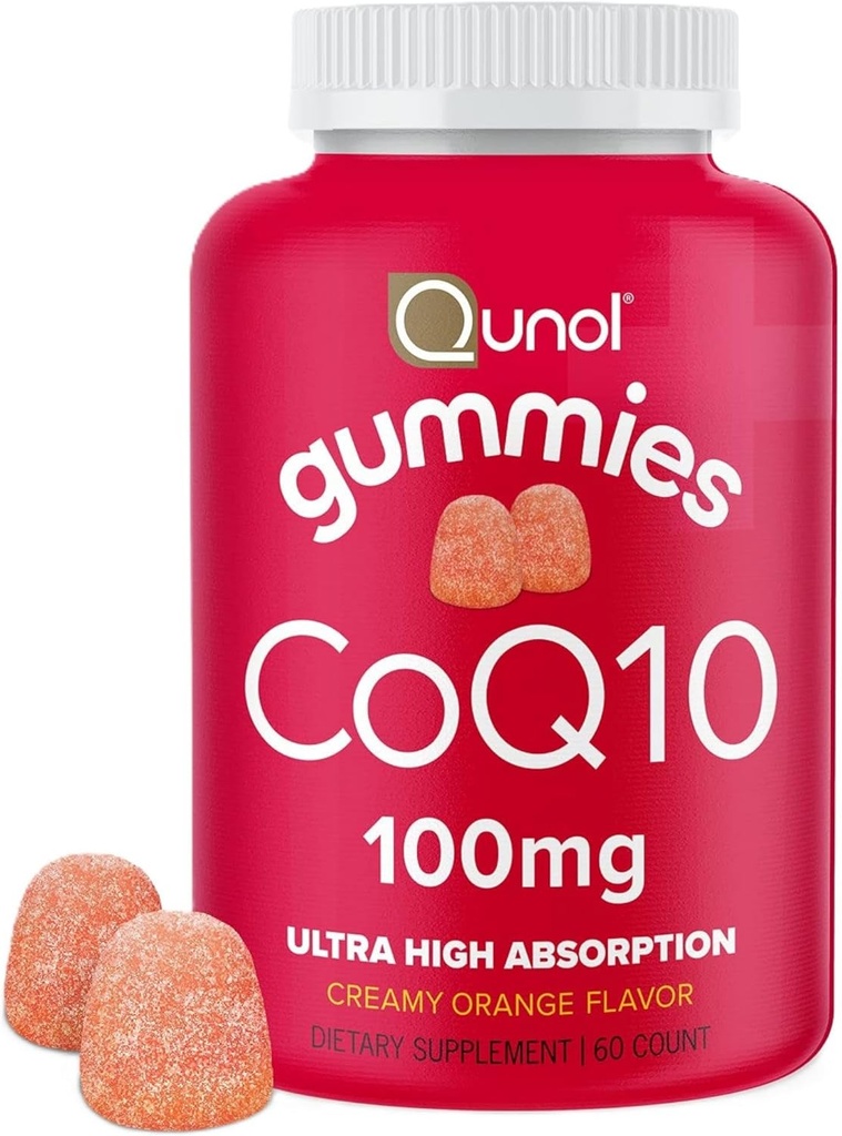 Qunol CoQ10 Gummies by Qunol, 100 mg, Νόστιμα Συμπληρώματα Gummy, Βοηθά στην υποστήριξη της υγείας της καρδιάς, 60 ct