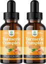 Yetişkinler için Organik Turmeric Liquid Drops - Sıvı Turmeric Curcumin with Black Pepper Cinnamon and Ginger for Commons Digestion Immunity & More-Organic Supplement Mechanic (2oz) (2)