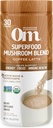 Om Mushroom Superfood Coffee Latte Mix - Fonksiyonel Mushroom Toz Aslan'ın Mane, Cordyceps, Reishi & Chaga - Enerji, Focus & mental Clarity Support - 8.47 oz Canister (30 hizmet)