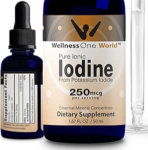 WellnessOne Iodine Drops for Yourroid Support - Hızlı Akyumlu Iodine Supplement from Piyal Iodide - Great for Immunity & Cognition & Max boosts Iron Abxia - 1.67 fl ozz