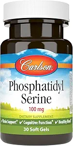 Carlson - Phosphatidyl Serine, 100 mg, Non-GMO, Brain Function, 30 Softgels