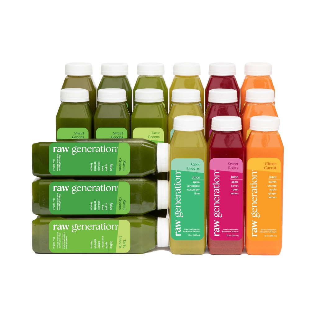 Raw Generation Skinny Cleanse – 3Day Juice Cleanse for Kilo Kaybı, Detox, Azaltıcı Bloating & Artan Enerji – 18 Cold-Pressed Juices to Crush Cravings & reset Your Diyet
