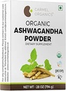 CARMEL ORGANICS Organic Ashwagandha Root Powder (28 Oz ή 794g/1,75 Lbs) USDA Certified. Εργαστηριακή δοκιμή, μη ΓΤΟ και γλουτένη δωρεάν 