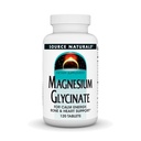 Source Naturals Magnesium Glycinate, Chelated for high Absorption | for Calm Energy, Bone & Heart Support*, 200 mg per Serving - 120 Tablets